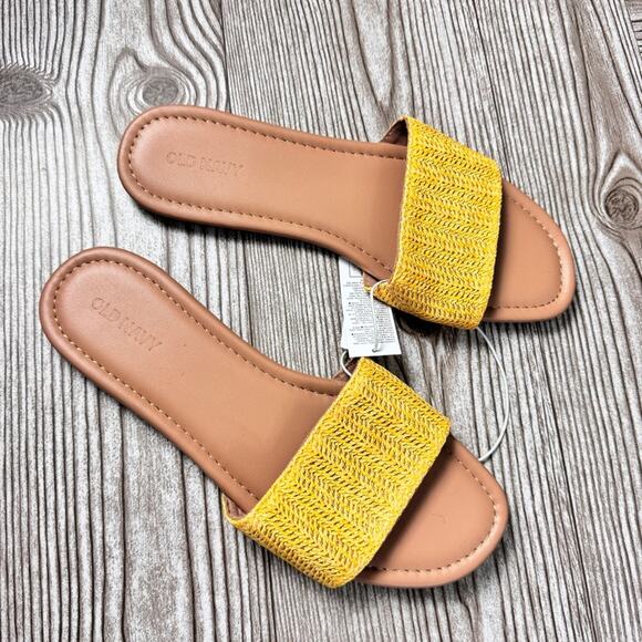 Old Navy Women's Low Heel  Slide Sandals Yellow Sz 7 NWT - Picture 7 of 9